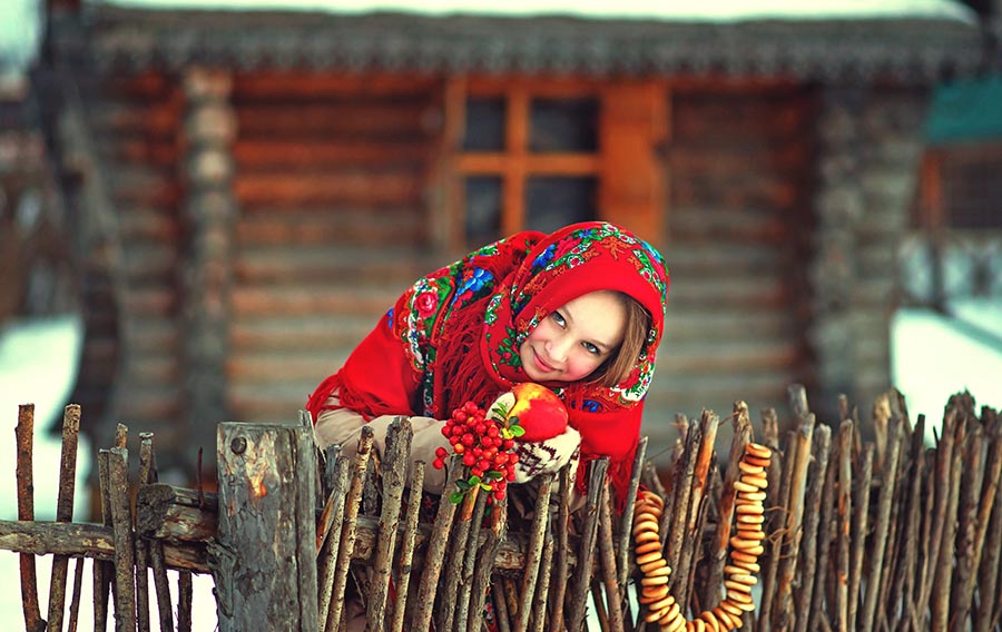 Sexy girl Women in Slavic costumes in Nagoya